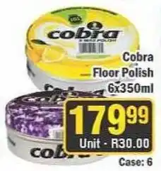 J&E Cash and Carry Cobra Floor Polish offer