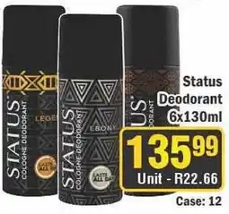 J&E Cash and Carry Status Deodorant offer
