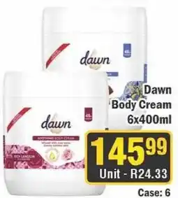 J&E Cash and Carry Dawn Body Cream offer