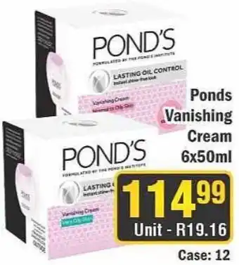 J&E Cash and Carry Ponds Vanishing Cream offer
