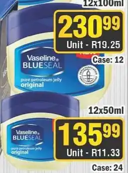 J&E Cash and Carry Vaseline BLUE SEAL pure petroleum jelly original offer