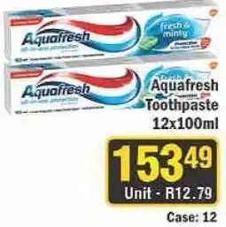 J&E Cash and Carry Aquafresh Toothpaste offer