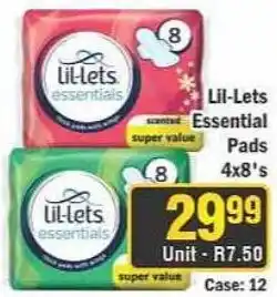 J&E Cash and Carry Lil-Lets Essential Pads offer