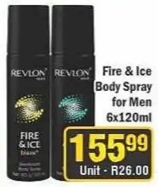 J&E Cash and Carry Revlon Fire & Ice Body Spray for Men offer