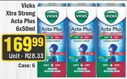 J&E Cash and Carry Vicks Xtra Strong Acta Plus Cough Syrup offer