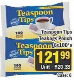 J&E Cash and Carry Teaspoon Tips Teabags Pouch offer