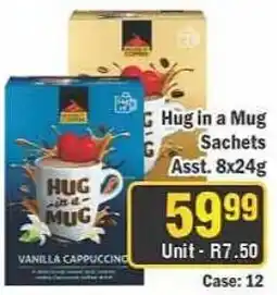 J&E Cash and Carry Hug in a Mug Sachets offer