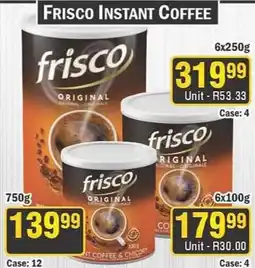 J&E Cash and Carry Frisco Instant Coffee offer