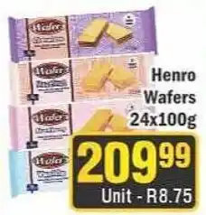 J&E Cash and Carry Henro Wafers offer