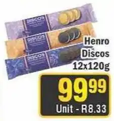 J&E Cash and Carry Henro Discos offer