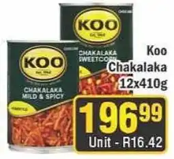 J&E Cash and Carry Koo Chakalaka offer