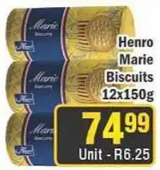 J&E Cash and Carry Henro Marie Biscuits offer