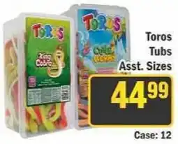 J&E Cash and Carry Toros Tubs Assorted offer