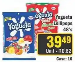 J&E Cash and Carry Yogueta Lollipops offer