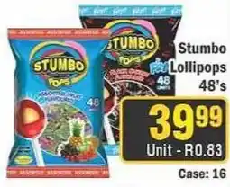 J&E Cash and Carry Stumbo Lollipops offer