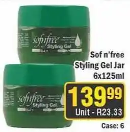 J&E Cash and Carry Sof n'free Styling Gel Jar offer
