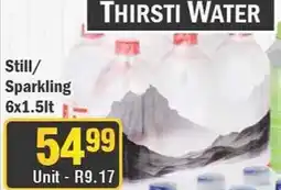 J&E Cash and Carry Thirsti Water offer