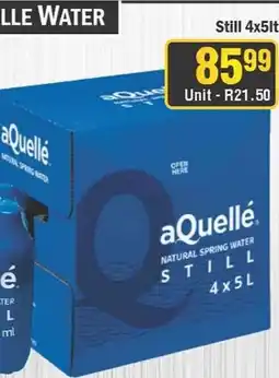 J&E Cash and Carry aQuellé Natural Spring Water Still offer