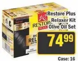 J&E Cash and Carry Restore Plus Relaxer Kit Olive Oil Set offer