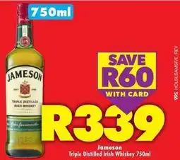 Shoprite Liquor Jameson - triple distilled irish whiskey offer