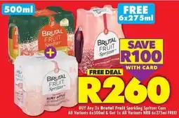 Shoprite Liquor Apple - brutal fruit sparkling spritzer cans offer
