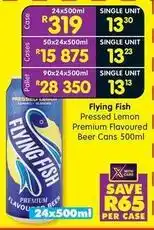 Flying fish - pressed lemon flavoured beer cans