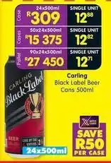 Shoprite Liquor Carling - black label beer cans offer