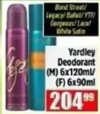 Devland Cash And Carry Yardley Deodorant offer
