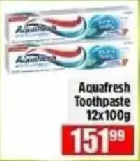 Devland Cash And Carry Aquafresh Toothpaste offer