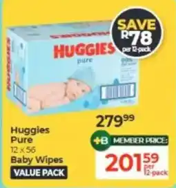 Baby City Huggies Pure Baby Wipes offer