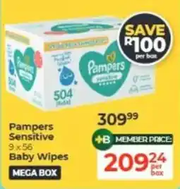 Baby City Pampers Sensitive Baby Wipes offer