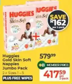 Baby City Huggies Gold Skin Soft Nappies offer