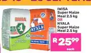 Game Iwisa Super Maize Meal 2.5 kg OR Nyala Super Maize Meal 2.5 kg offer