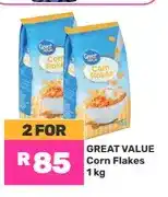 Game Great Value Corn Flakes 1 kg - 2 for offer