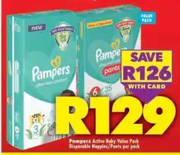 Shoprite Pampers Active Baby Value Pack offer