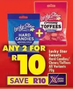 Shoprite Lucky Star Sweets Hard Candies/Chews/Toffees All Variants 70g offer