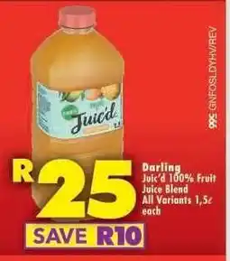 Shoprite DARLING JUIC'D 100% FRUIT JUICE BLEND offer