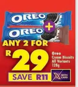 Shoprite Oreo Cream Biscuits All Variants 128g offer