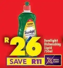 Shoprite Sunlight Dishwashing Liquid 750ml offer