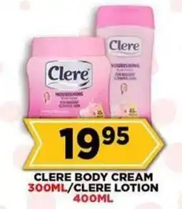Goal Supermarket Clere Body Cream / Clere Lotion offer