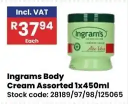 Africa Cash and Carry Ingram's Body Cream Assorted offer