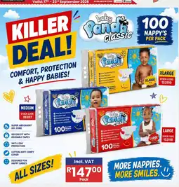 Africa Cash and Carry baby Panda classic nappies offer