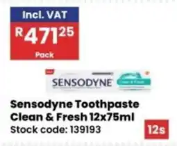 Africa Cash and Carry Sensodyne Toothpaste Clean & Fresh offer