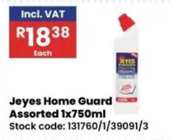 Africa Cash and Carry Jeyes Home Guard Assorted offer