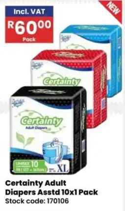 Africa Cash and Carry Certainty Adult Diapers offer