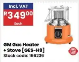 Africa Cash and Carry GM Gas Heater + Stove [GES-H9] offer