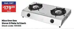 Africa Cash and Carry Nice One Gas Stove 2 Plate offer