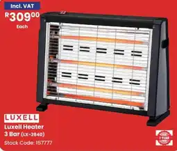 Africa Cash and Carry Luxell Heater 3 Bar (LX-2840) offer