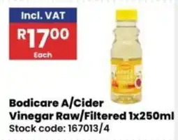 Africa Cash and Carry Bodicare A/Cider Vinegar Raw/Filtered offer
