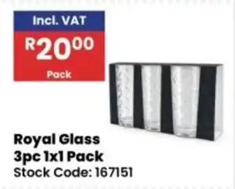 Africa Cash and Carry Royal Glass offer